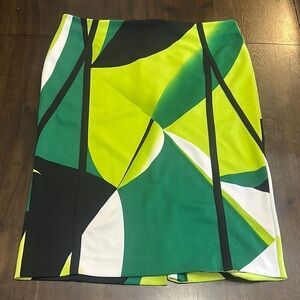 Abstract Green and Black Women's Skirt